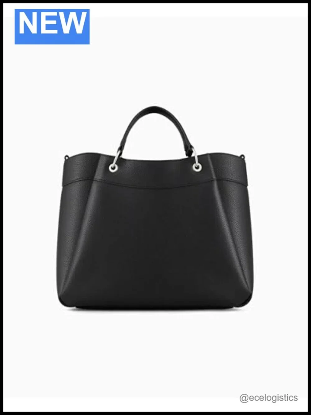 Armani Exchange Tote Bag with Button Closure